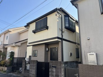 小金井市桜町〜115万円で一戸建ての屋根壁塗装した施行事例