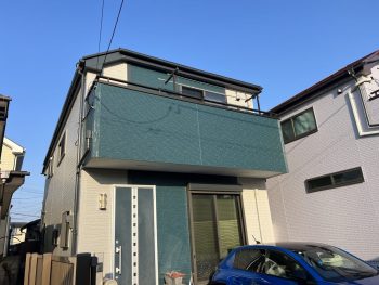 小金井市梶野町〜185万円でフッ素工事の一戸建ての屋根壁塗装した施行事例